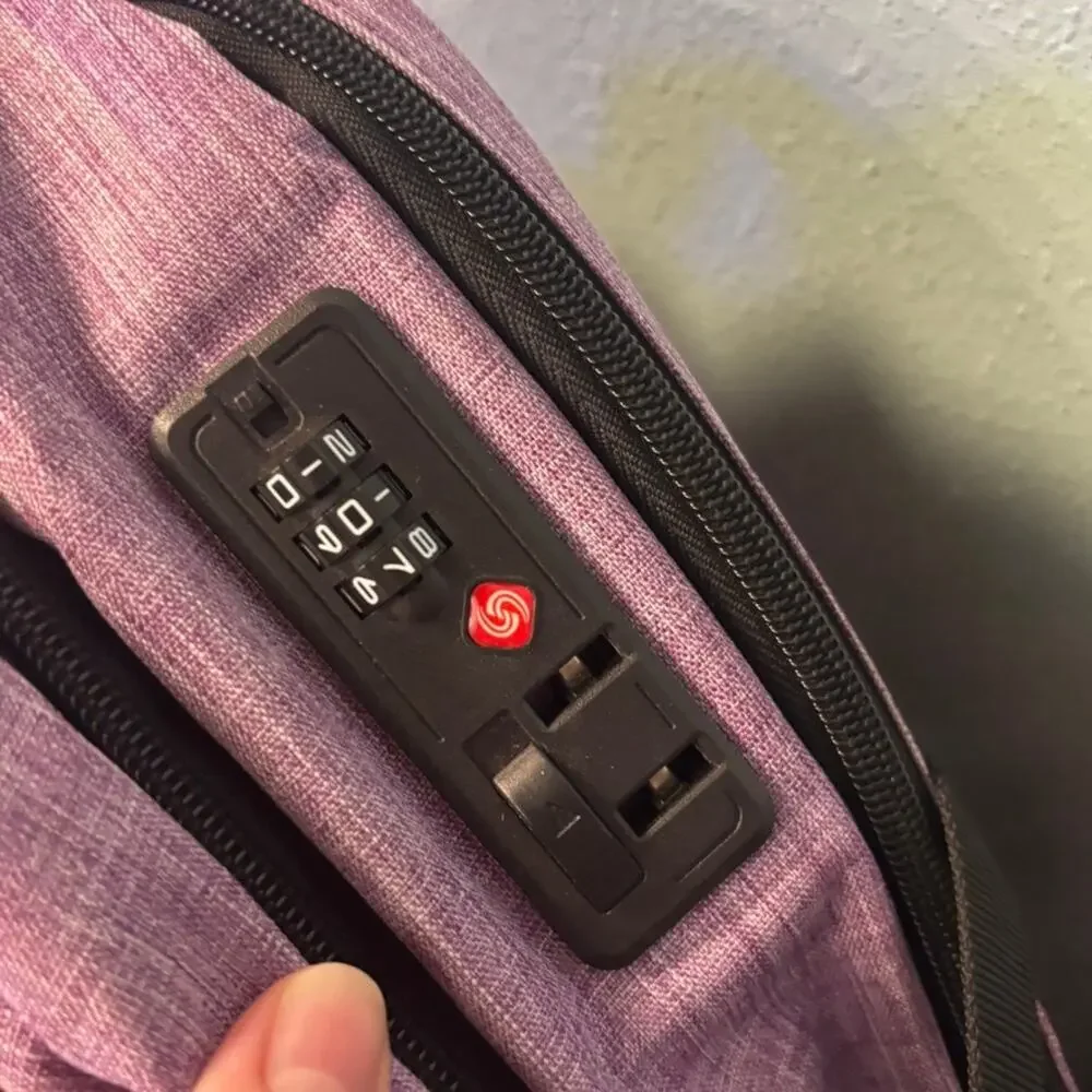 Shrradoo Purple Laptop Backpack USB Charging Port Travel School Work Bag